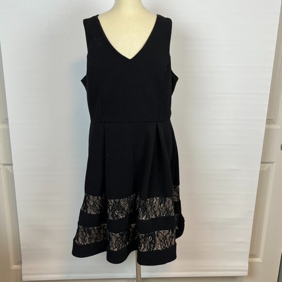 Haani Dresses & Skirts - Haani Black Lace Sleeveless A-Line Dress ((size XL))